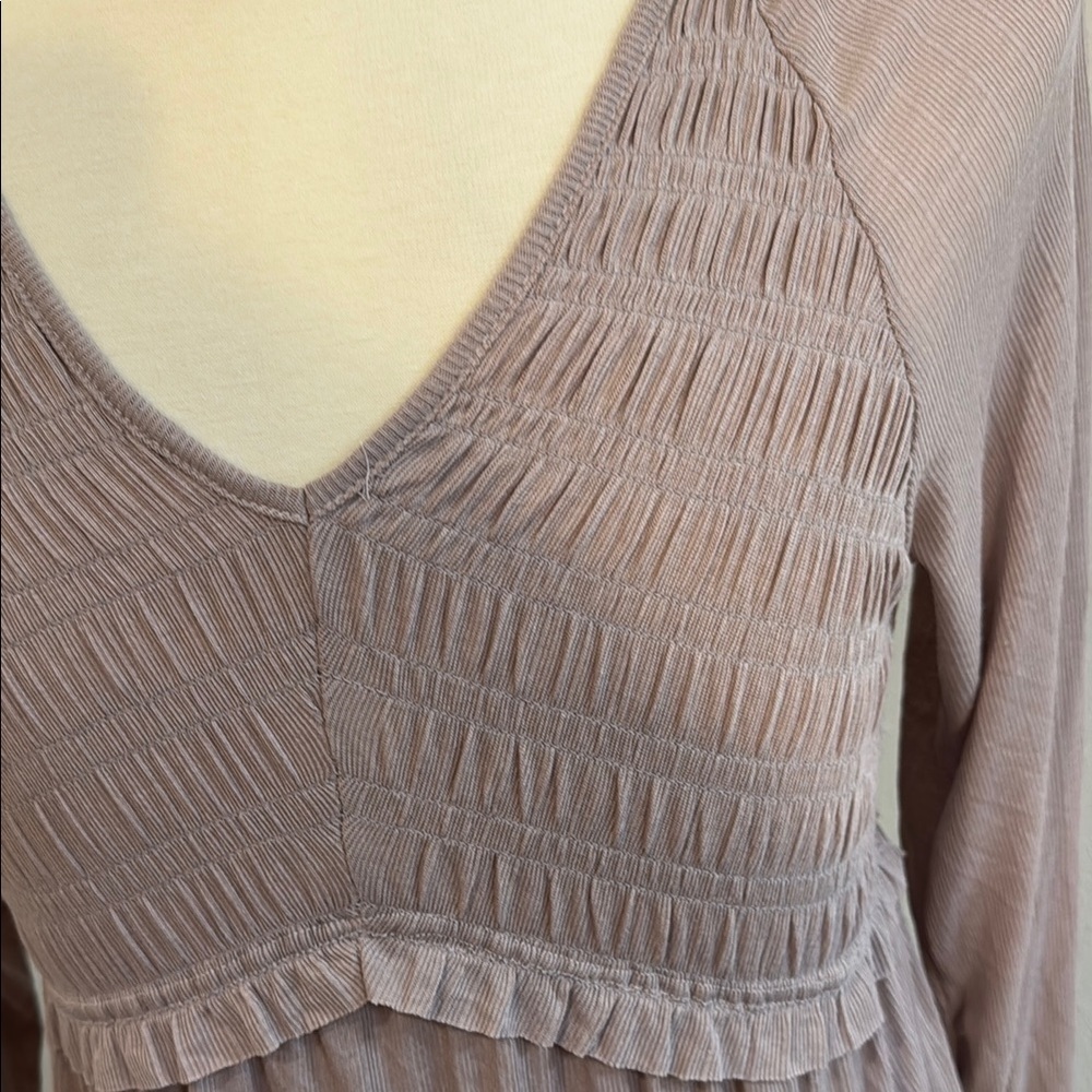Pink Smocked Ruffled Blouse - Picture 2 of 8